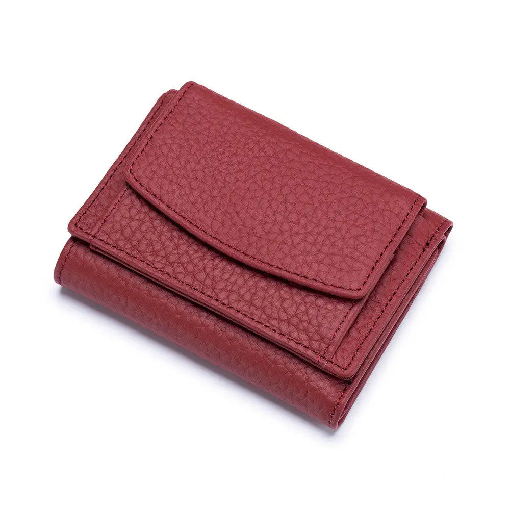 Leather Mini Short Wallet For Women