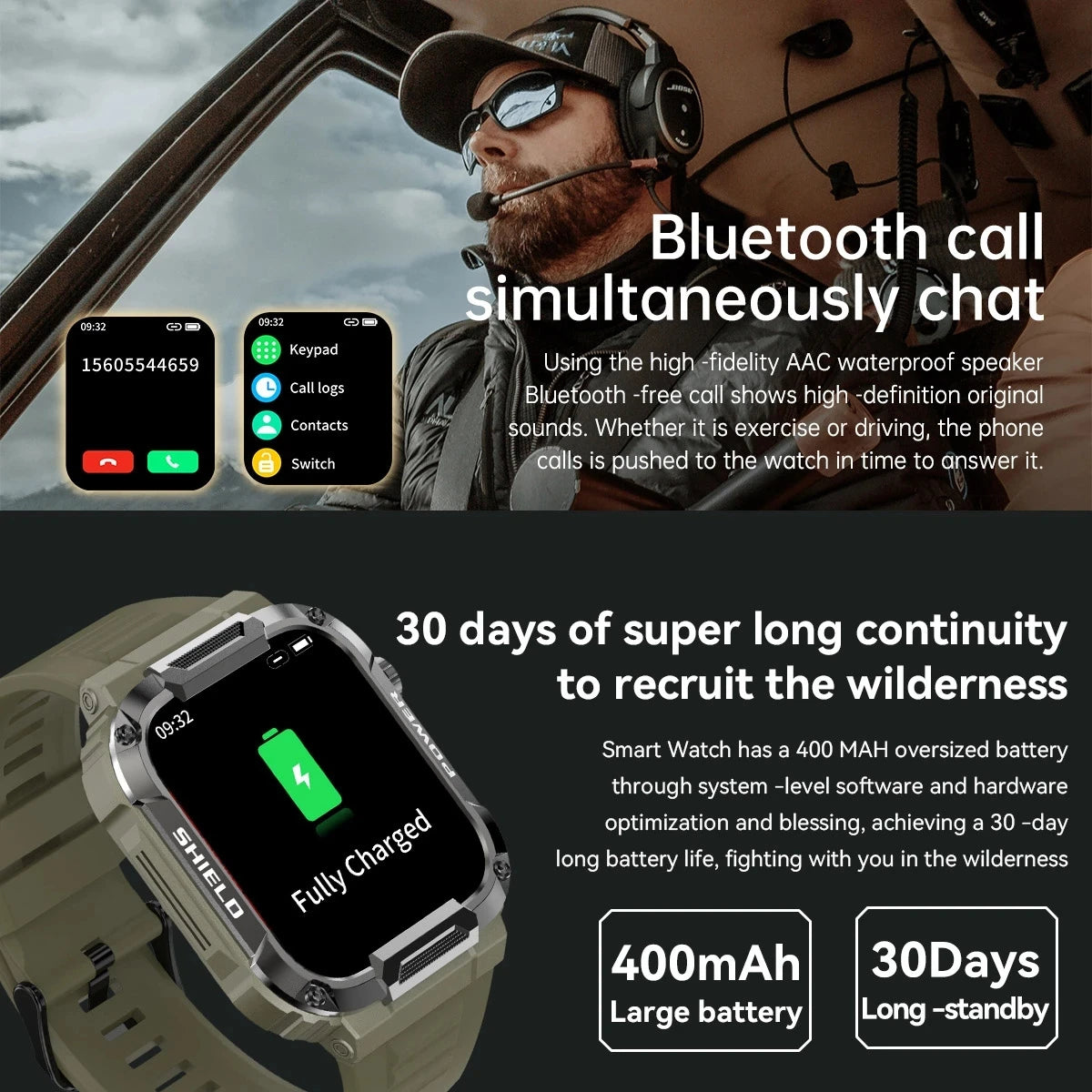 Rugged Military Smart Watch