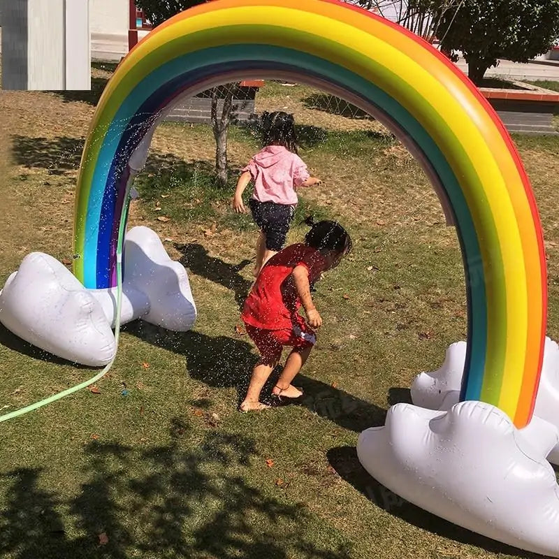 Ginormous Rainbow Cloud Sprinkler Giant Inflatable