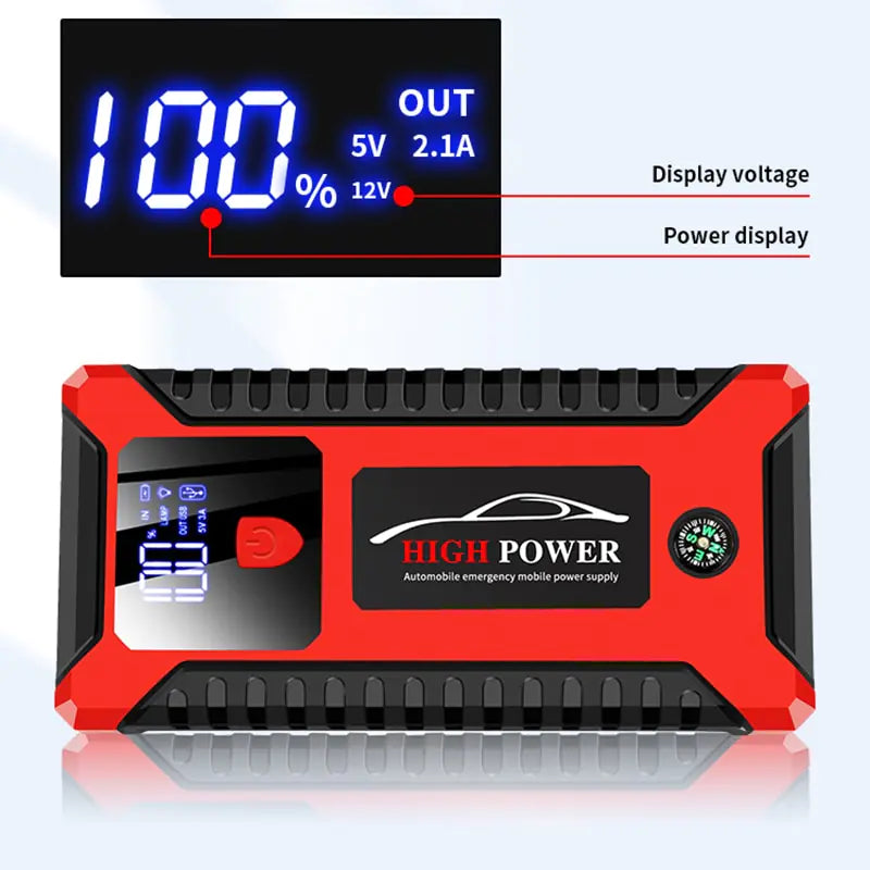 26000mAh/20000mAh Car Jump Starter 1000A 12V Output Portable Emergency Start-up Charger for Cars Booster Battery Starting Device